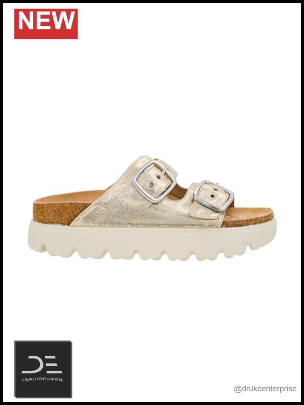 Corkys Platform Sandals with Adjustable Buckles, Lug Sole, Leather